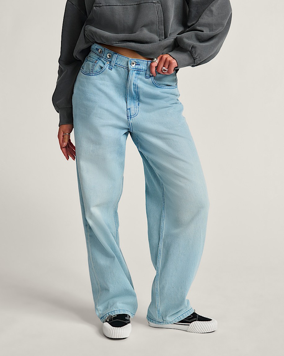 check-5 baggy denimbyxor