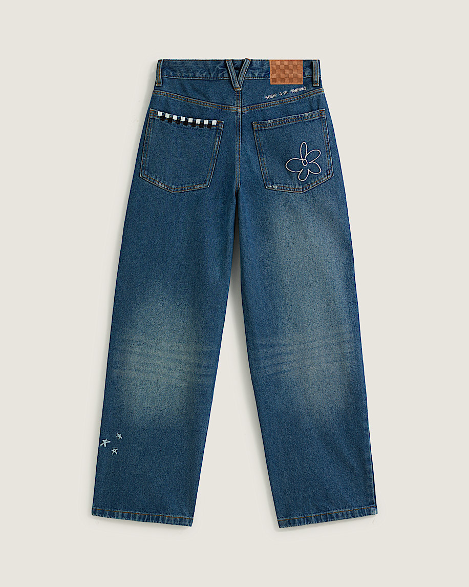 sirelle broderade jeansbyxor