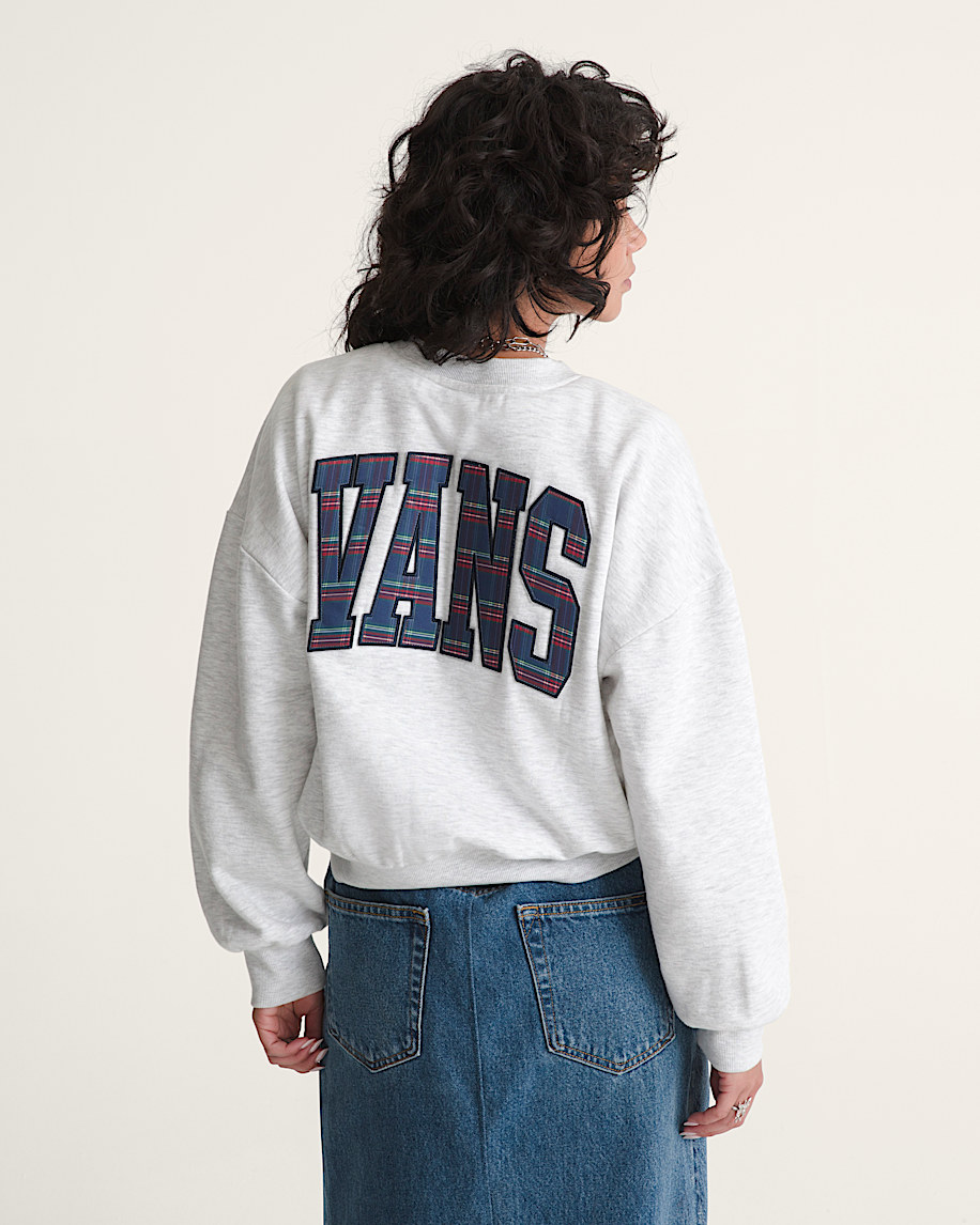 tartan up retro crew sweatshirt