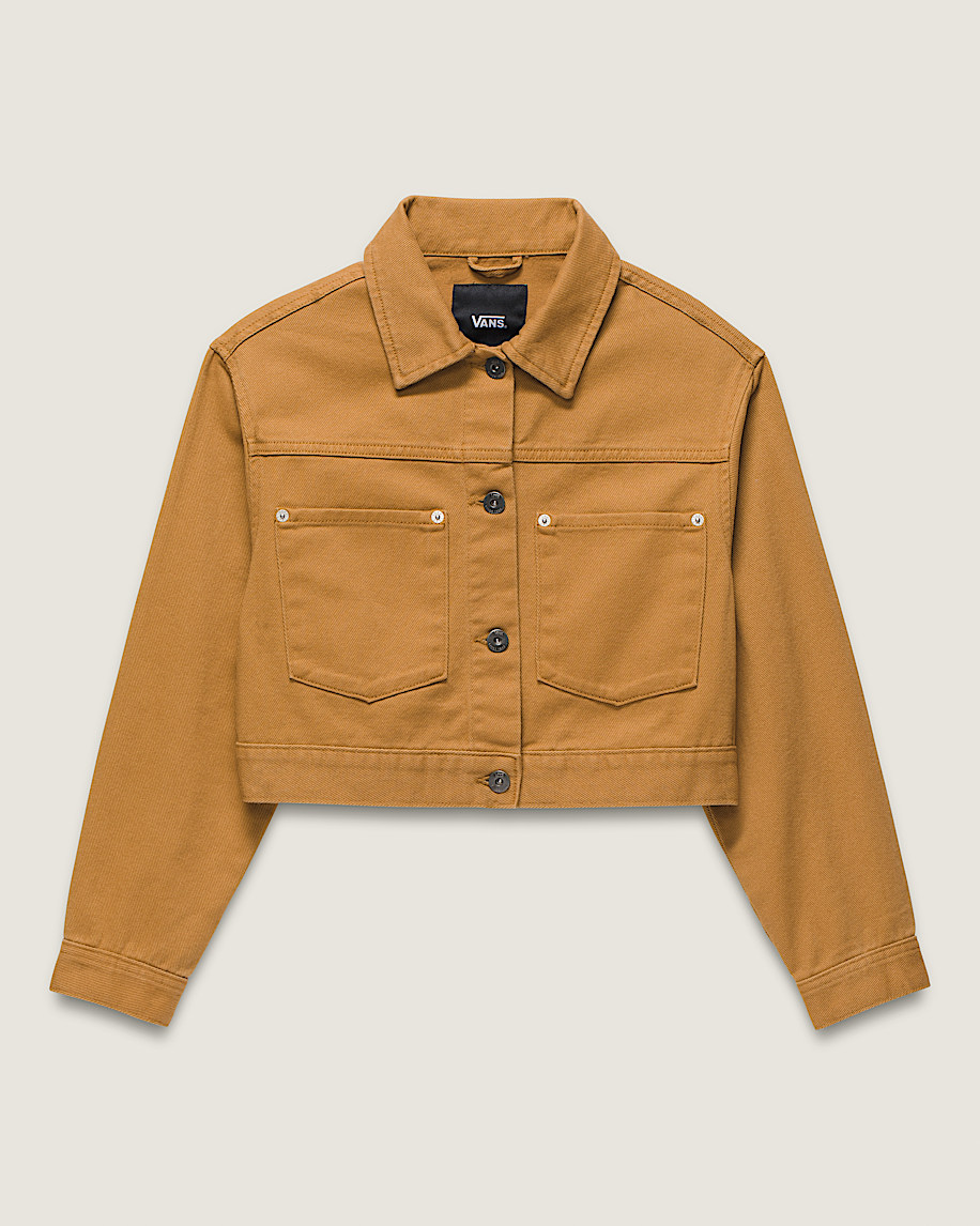 barn raynes crop trucker jacket