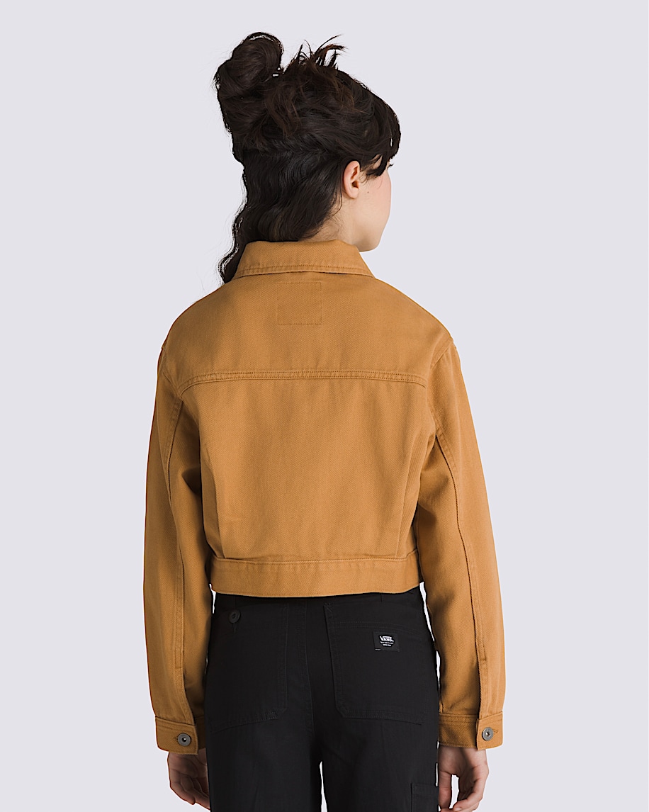 barn raynes crop trucker jacket