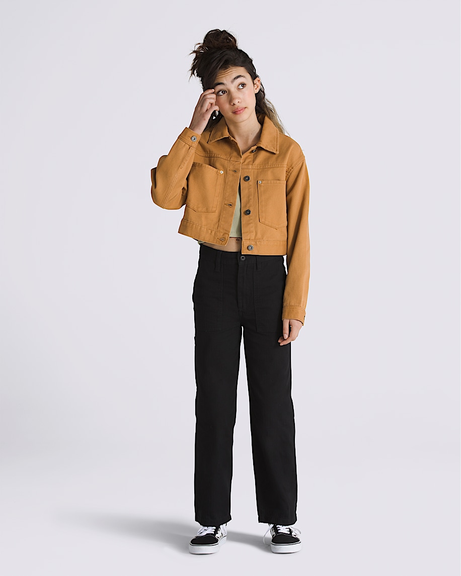 barn raynes crop trucker jacket