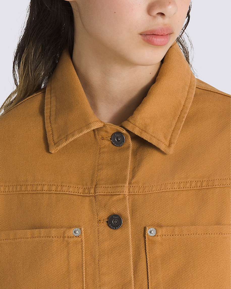 barn raynes crop trucker jacket
