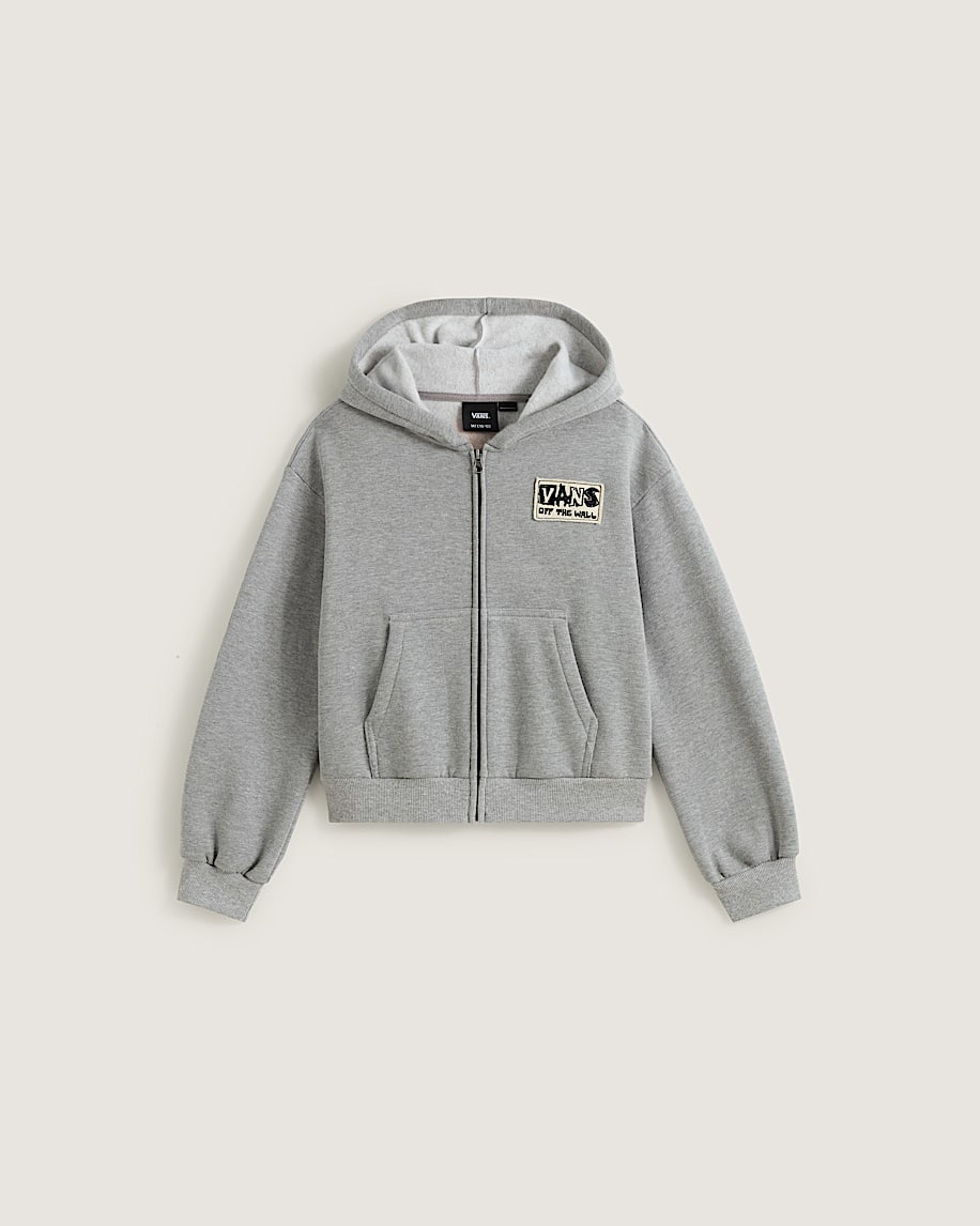 van-archy label hoodie med dragkedja för barn