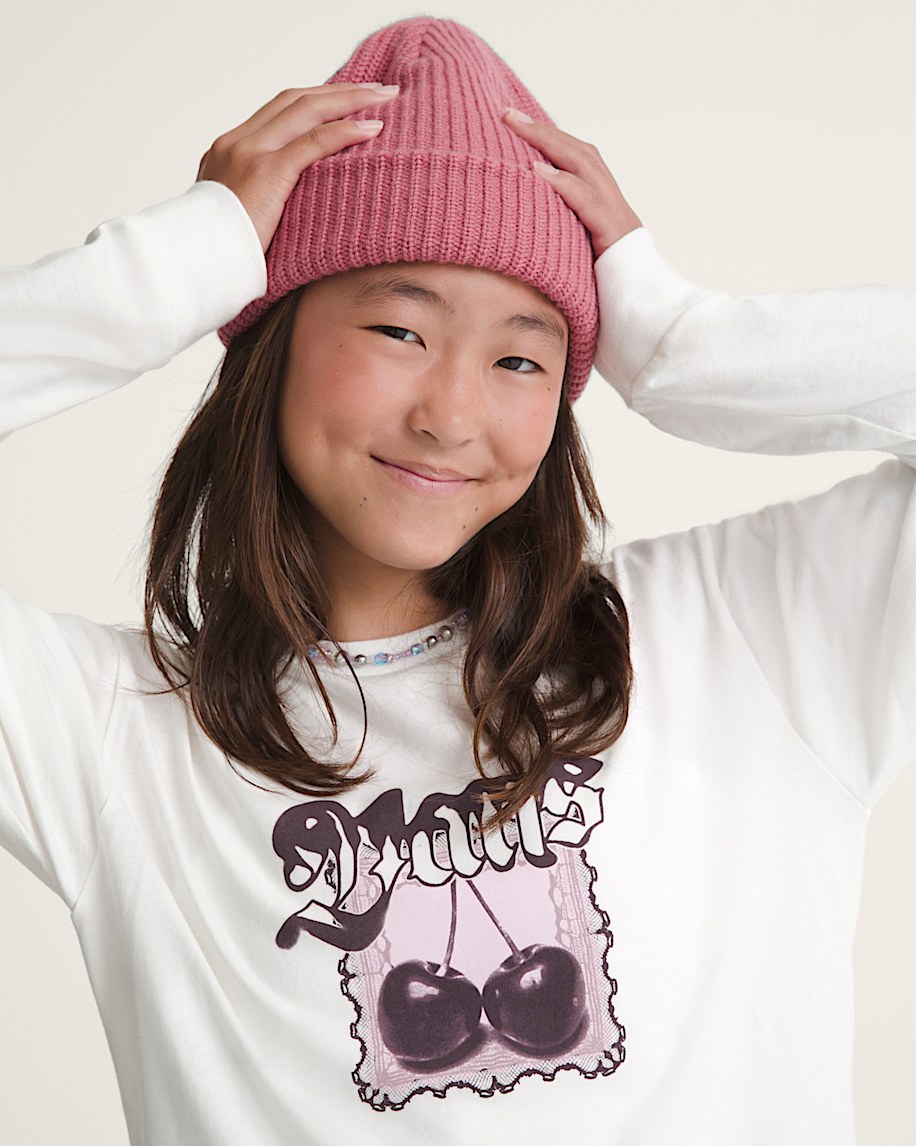 barn t-shirt med långärmad lädermotiv