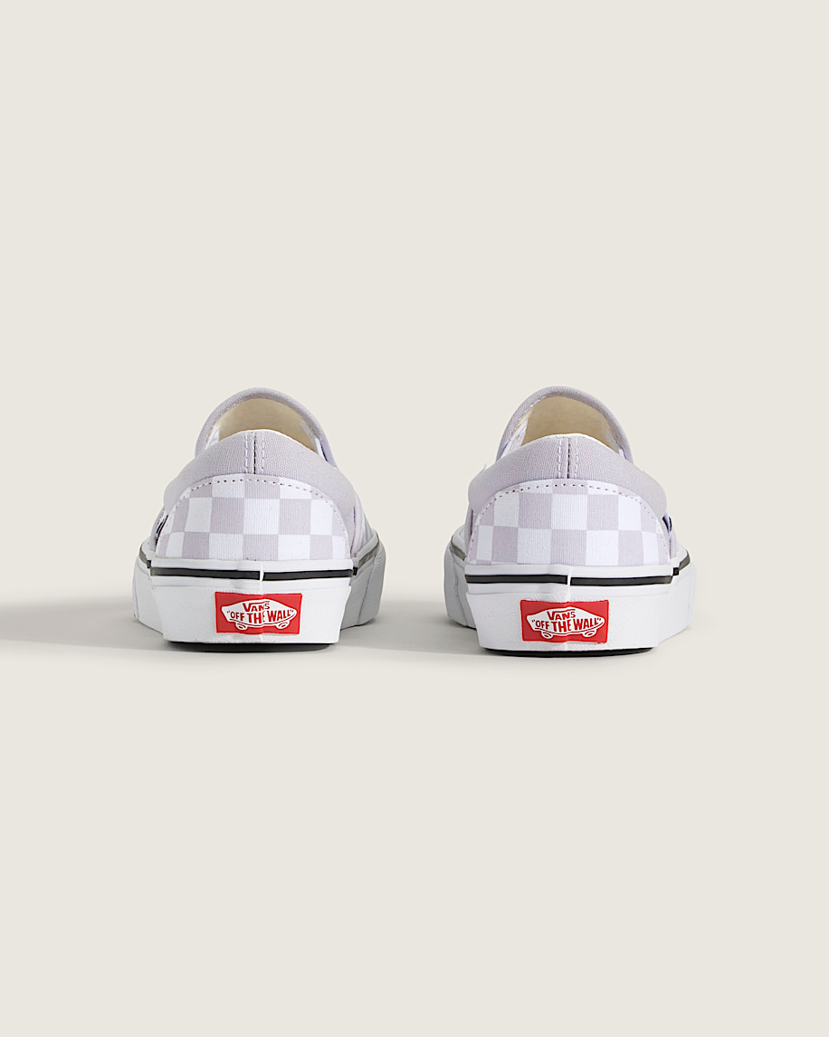 klassiska slip-on-skor för stora barn i schackrutigt utförande