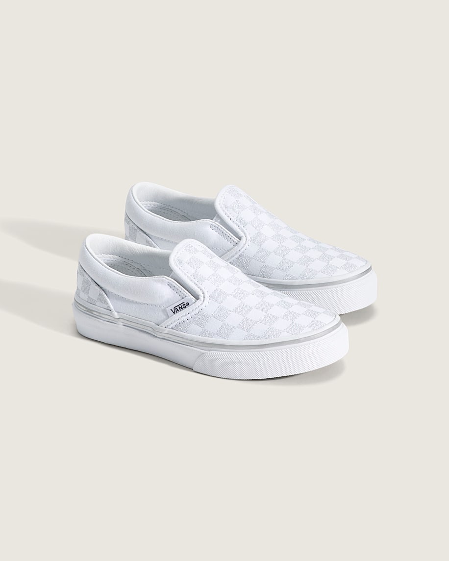 klassiska slip-on-skor för små barn i schackrutigt utförande