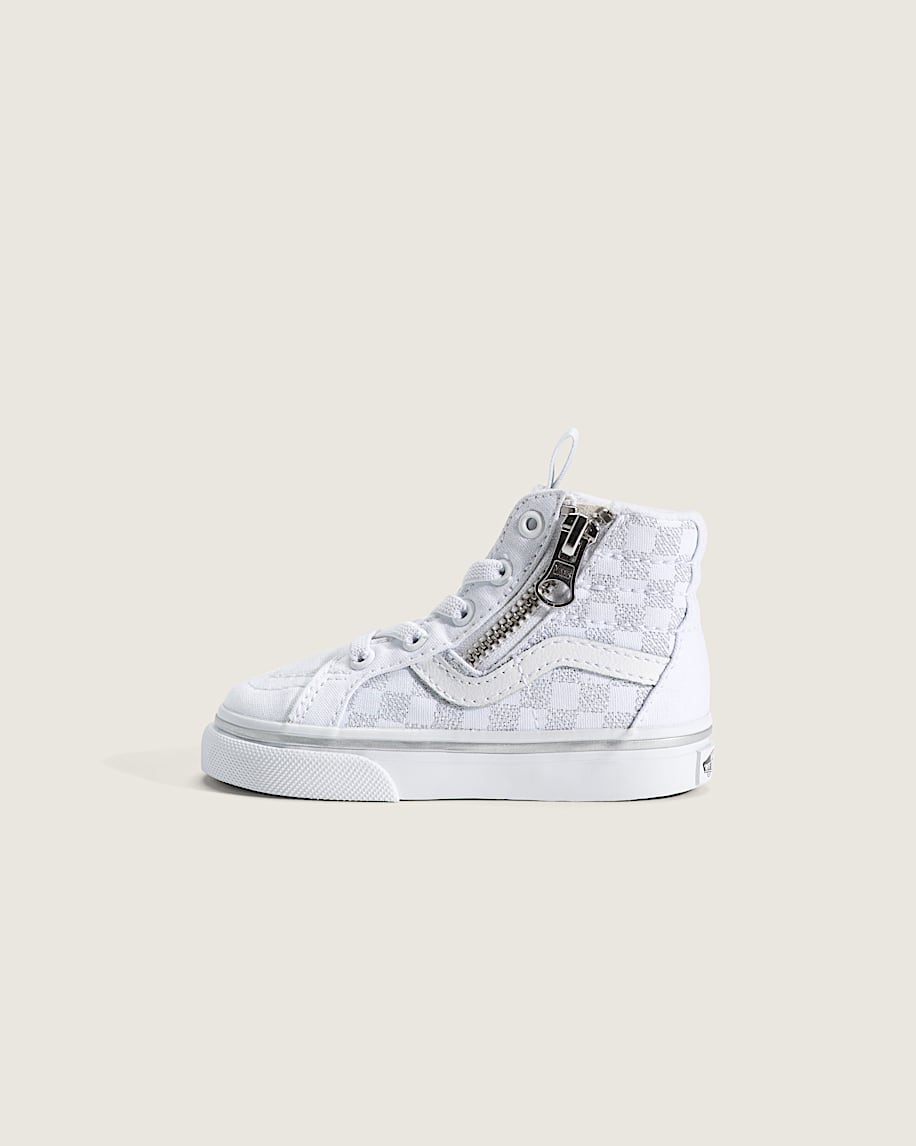sk8-hi sidodragkedja med schackrutiga skor för småbarn