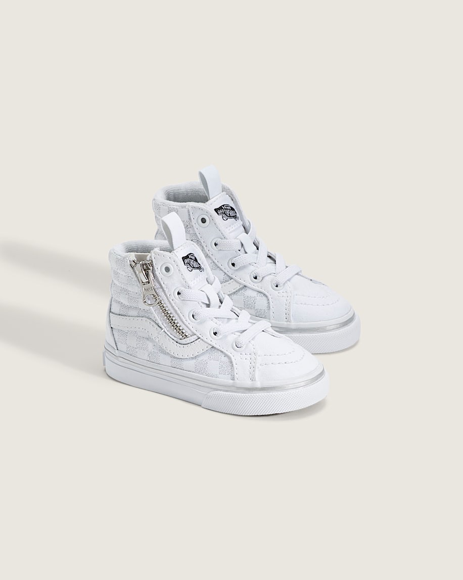 sk8-hi sidodragkedja med schackrutiga skor för småbarn