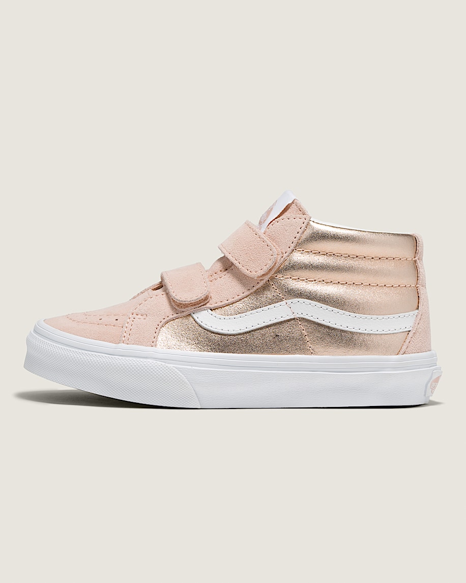 sk8-mid reissue v metallic-sko för små barn