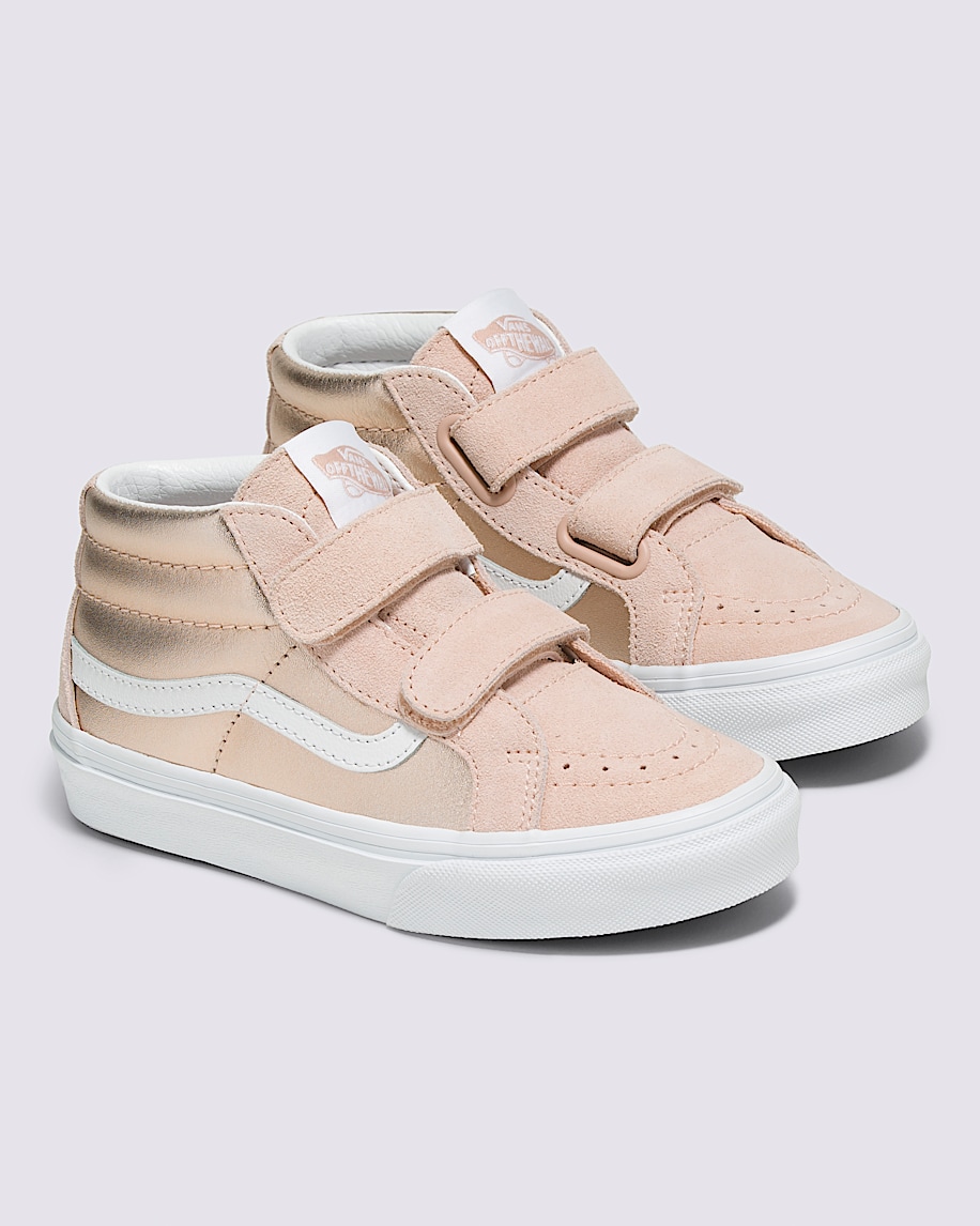 sk8-mid reissue v metallic-sko för små barn