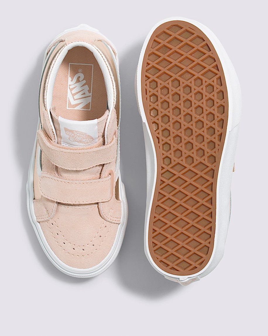 sk8-mid reissue v metallic-sko för små barn