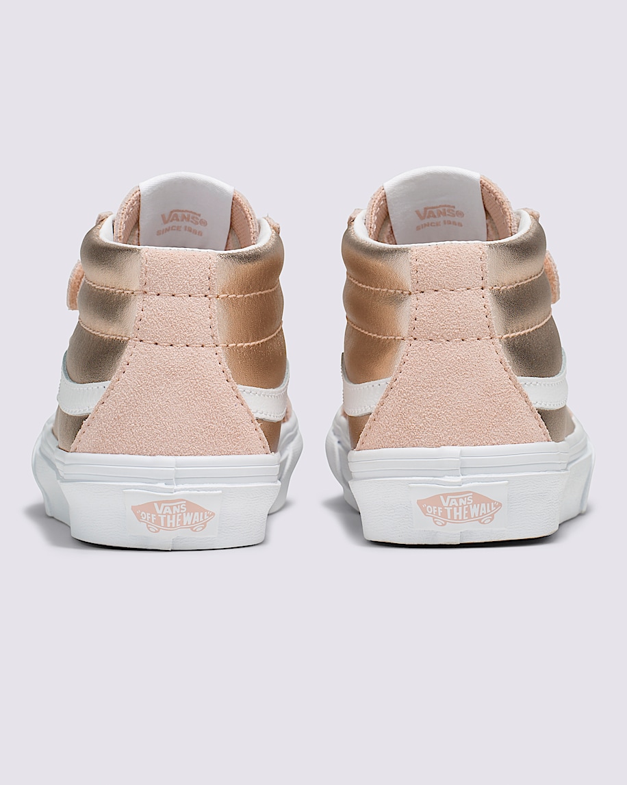 sk8-mid reissue v metallic-sko för små barn