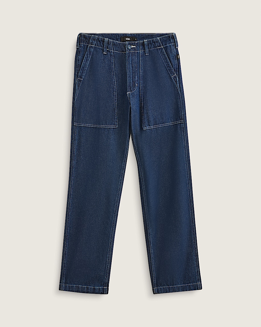 fatigue lösa avsmalnande denimbyxor