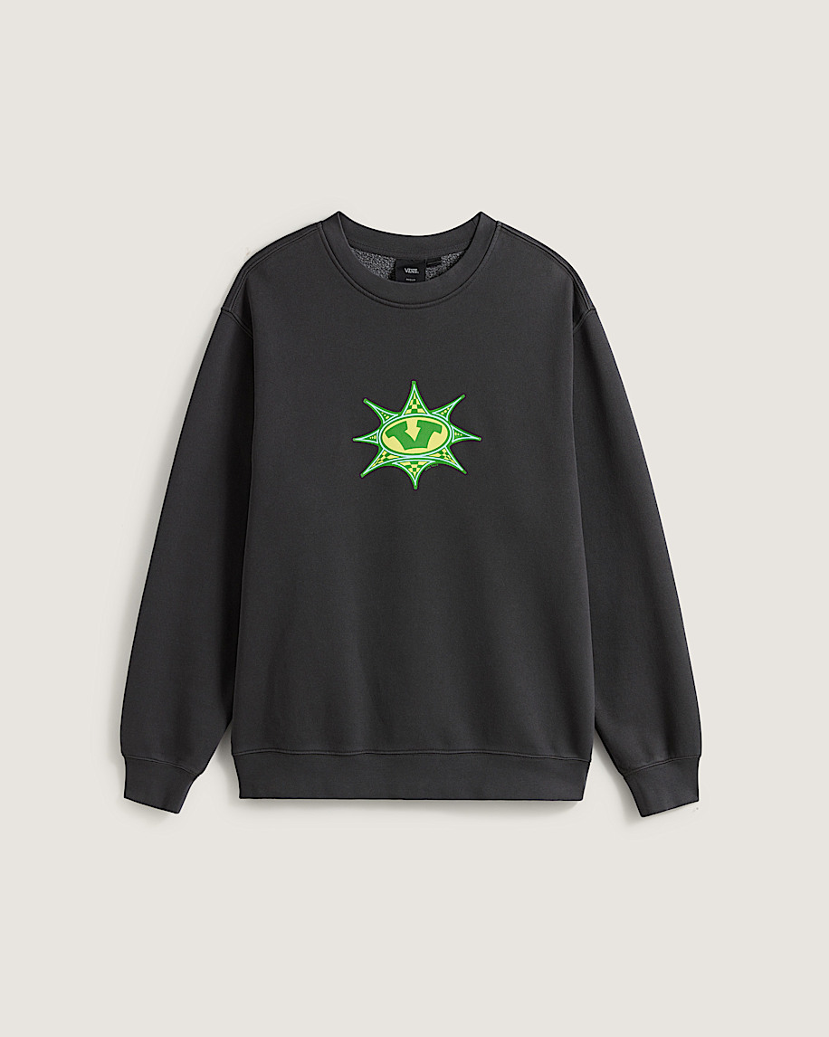 star checkered crew sweatshirt