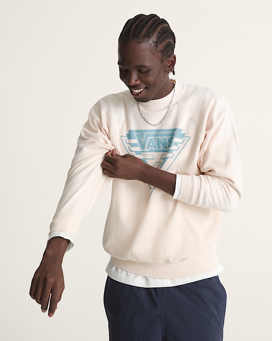waffle shop wave blend crew neck-tröja