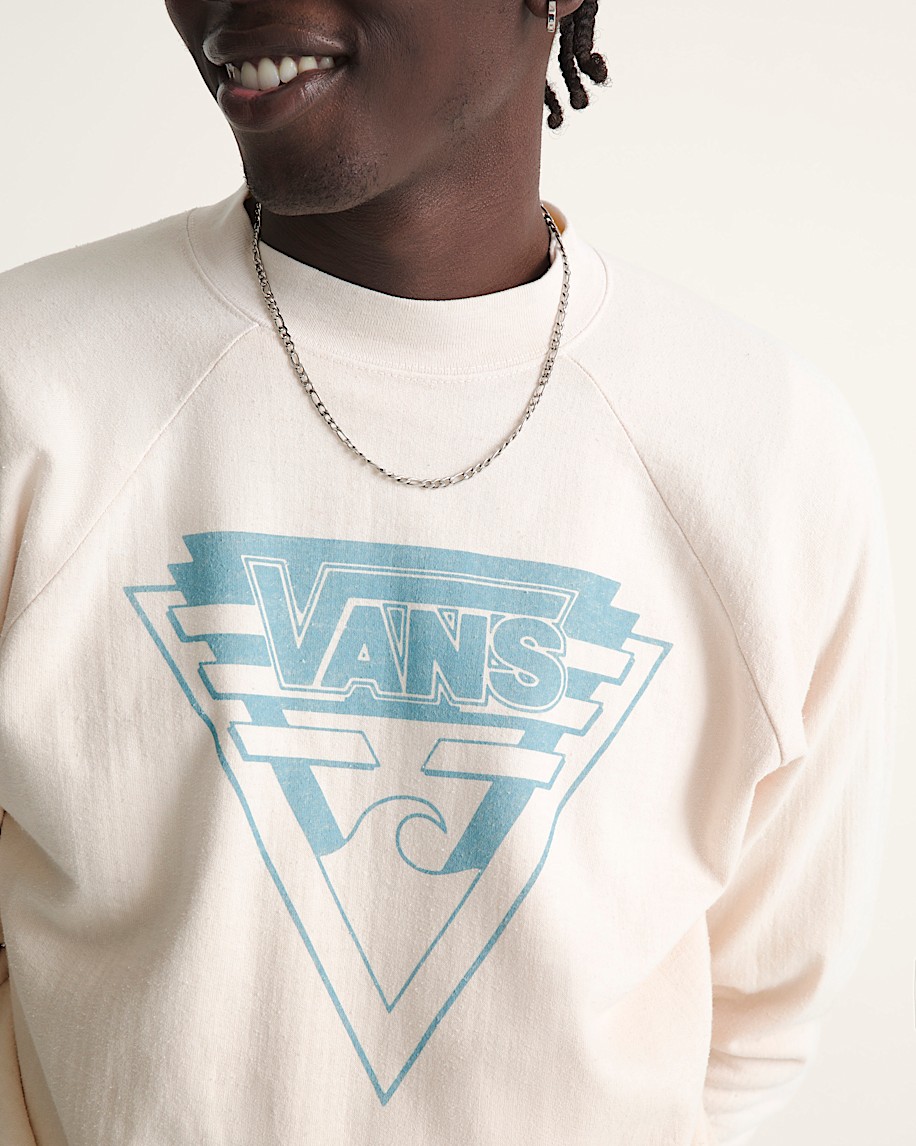 waffle shop wave blend crew neck-tröja