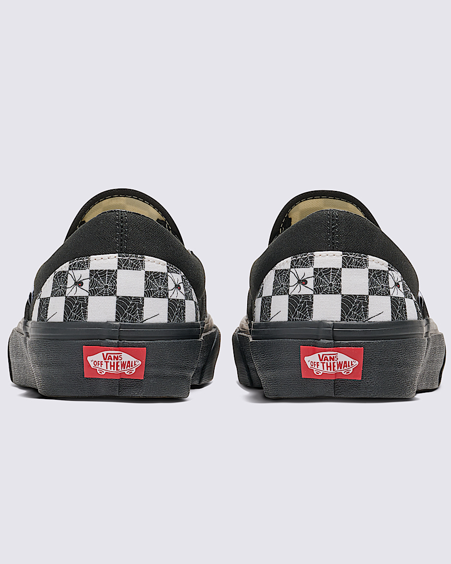 customs klassiska slip-on halloween-schackrutiga sko