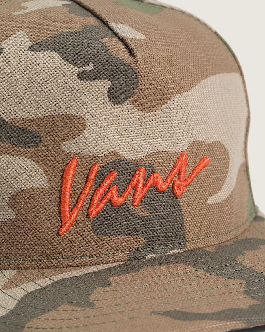 klassisk script snapback-keps