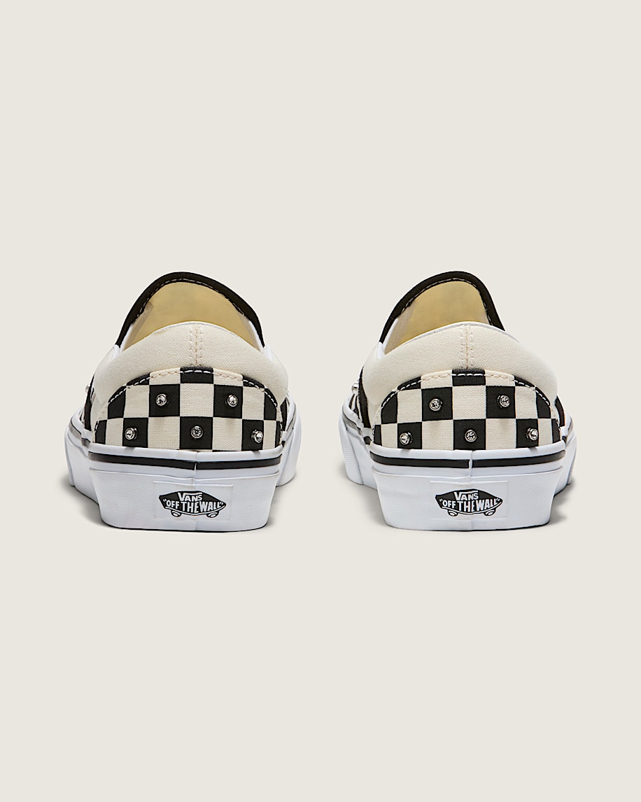 klassisk slip-on-sko med rutmönster