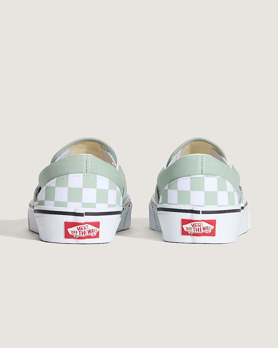 klassisk slip-on-sko med rutmönster