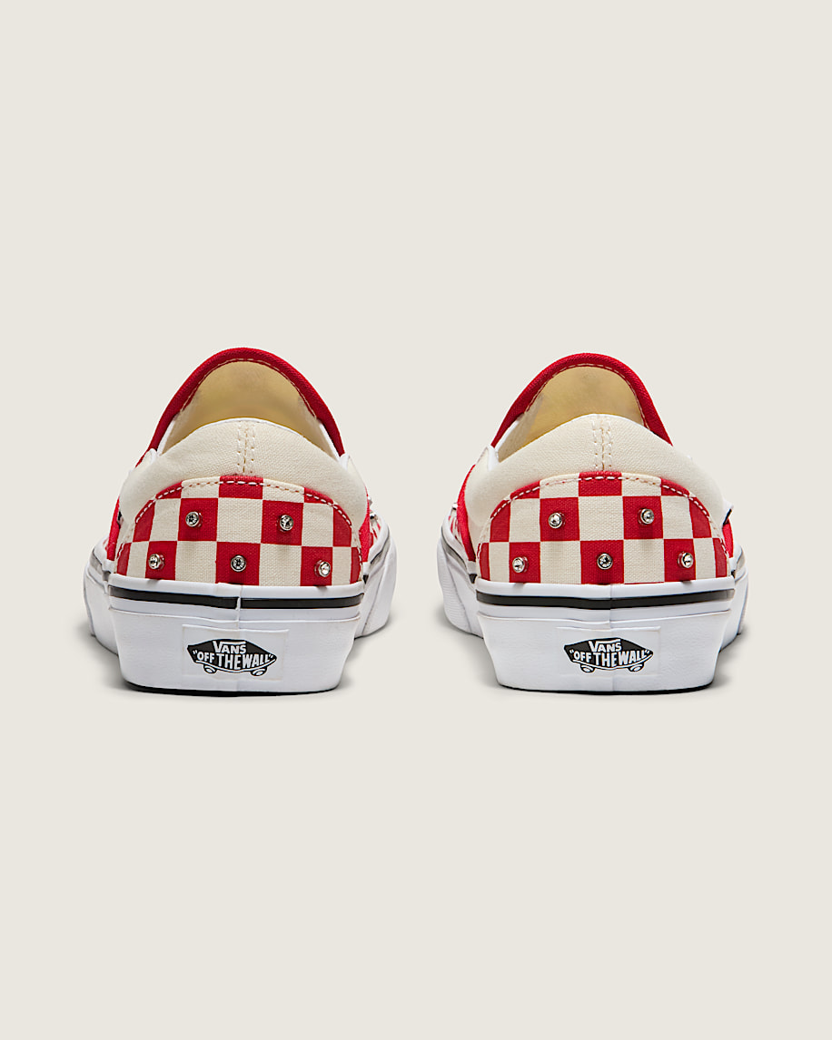 klassisk slip-on-sko med rutmönster