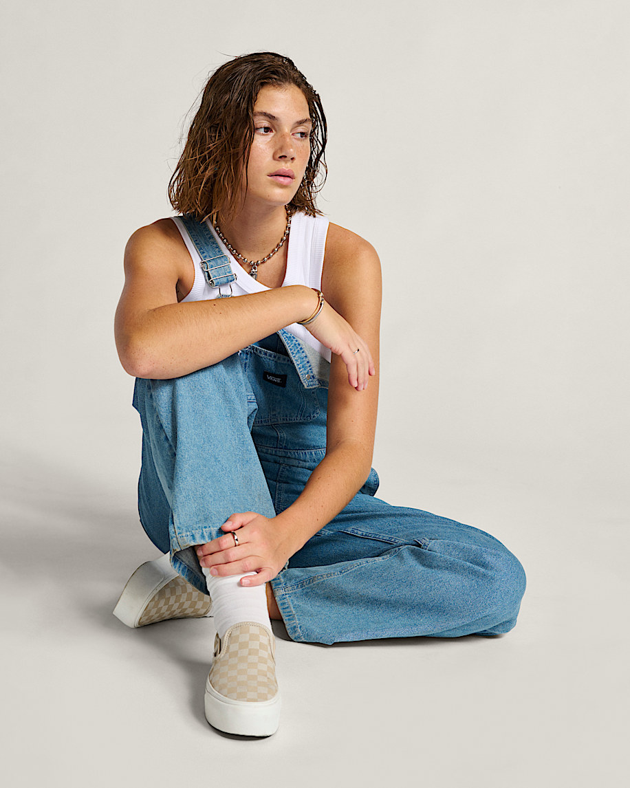 klassisk slip-on-plattformssko med schackrutmönster