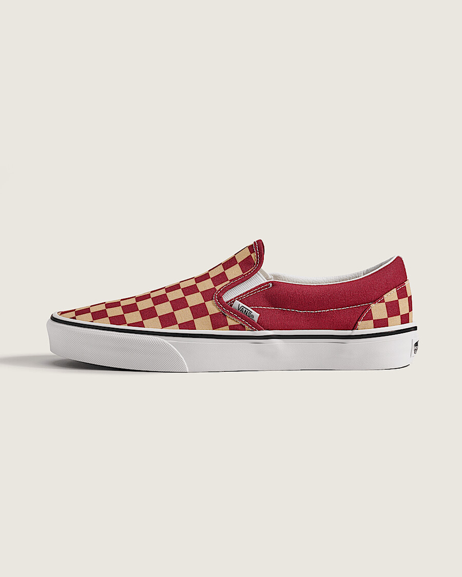 matchdags klassiska slip-on-schackrutiga sko