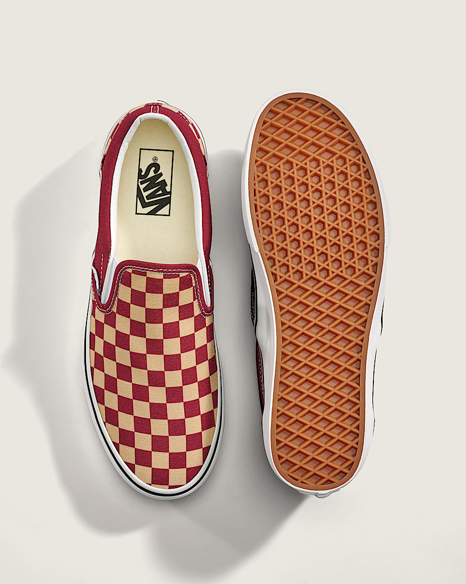 matchdags klassiska slip-on-schackrutiga sko