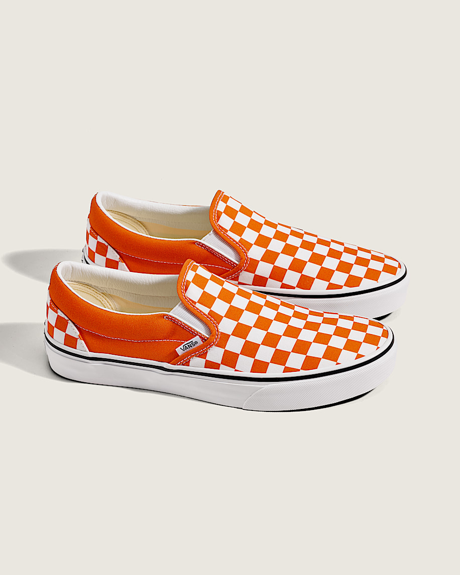matchdags klassiska slip-on-schackrutiga sko
