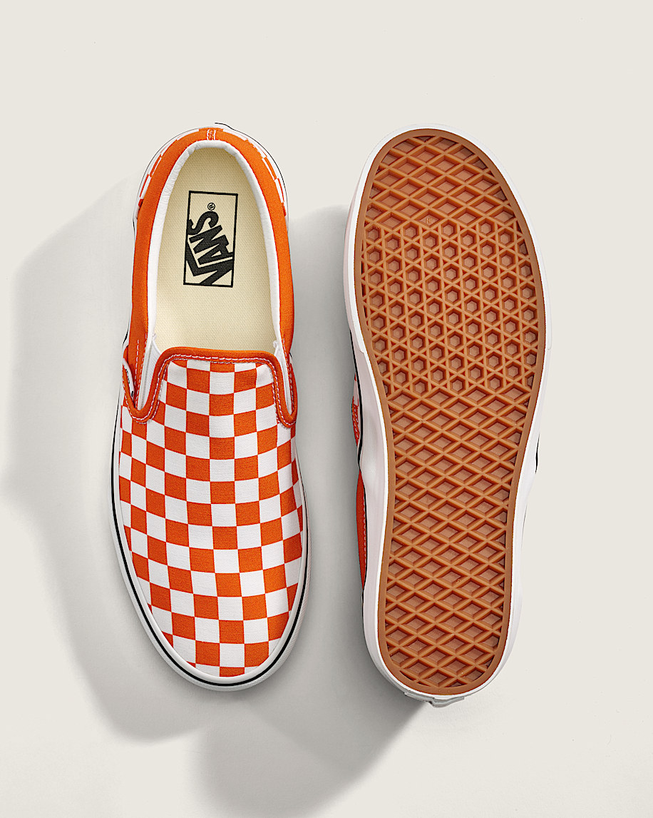 matchdags klassiska slip-on-schackrutiga sko