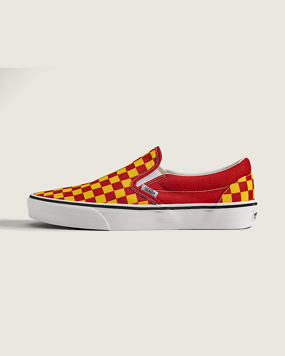 matchdags klassiska slip-on-schackrutiga sko