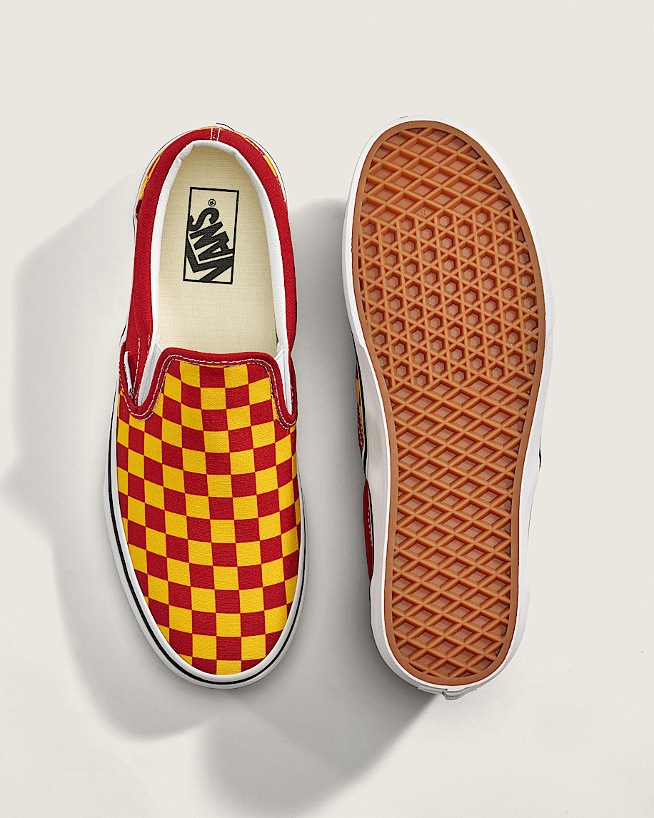 matchdags klassiska slip-on-schackrutiga sko