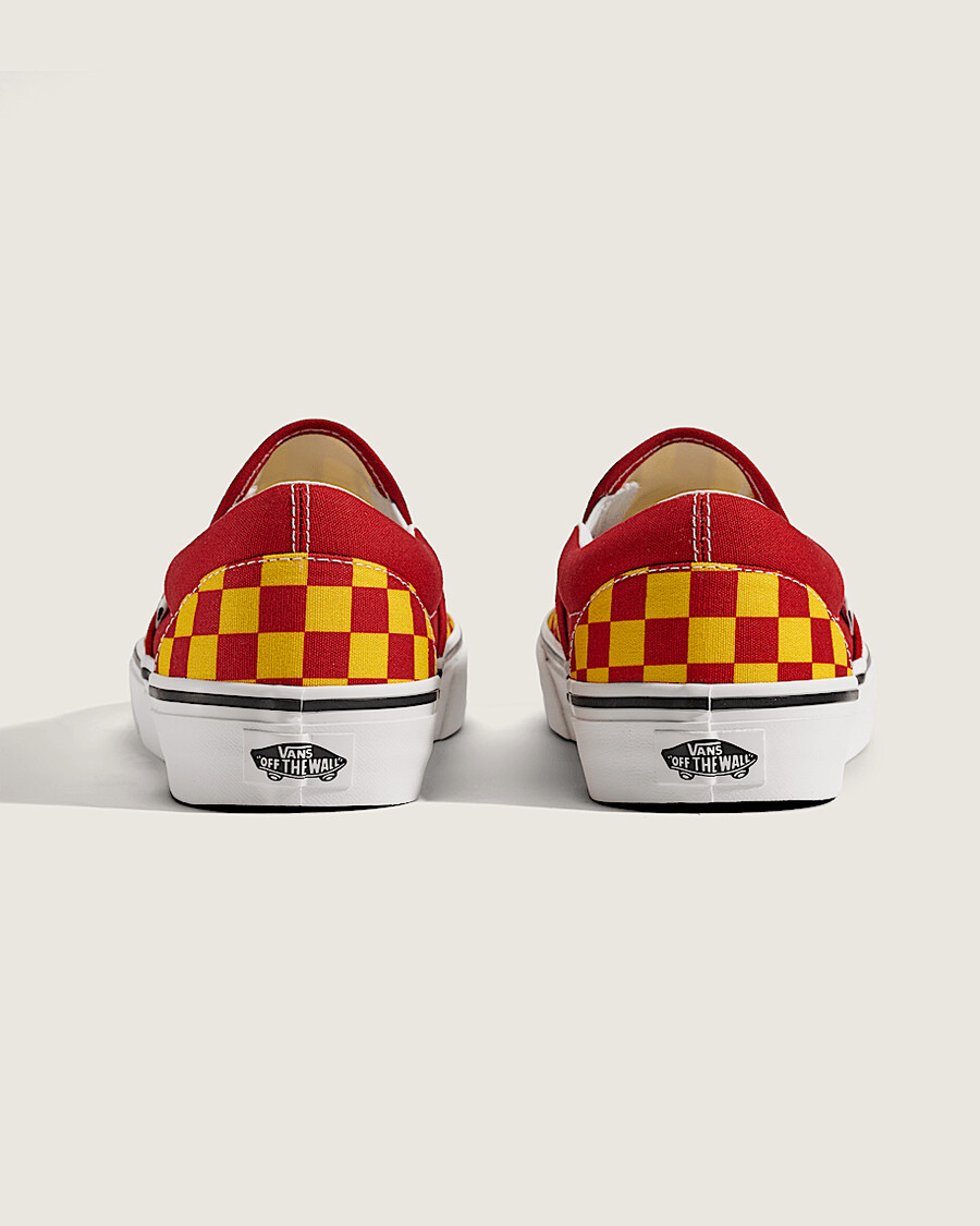 matchdags klassiska slip-on-schackrutiga sko