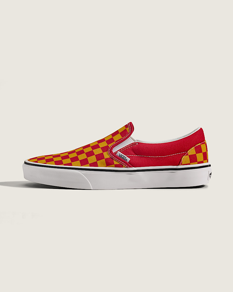 matchdags klassiska slip-on-schackrutiga sko