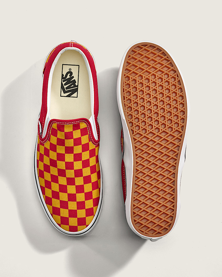 matchdags klassiska slip-on-schackrutiga sko