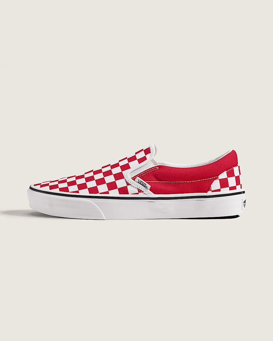 matchdags klassiska slip-on-schackrutiga sko