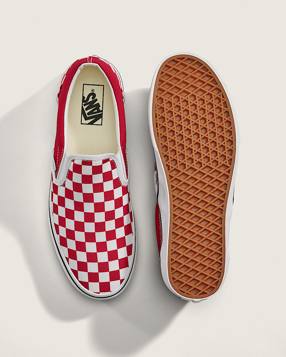 matchdags klassiska slip-on-schackrutiga sko