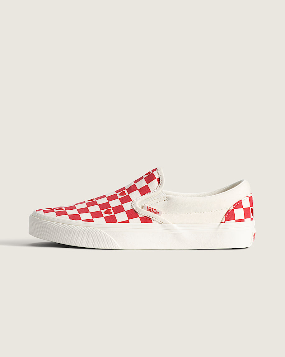 klassisk slip-on-sko med rutmönster