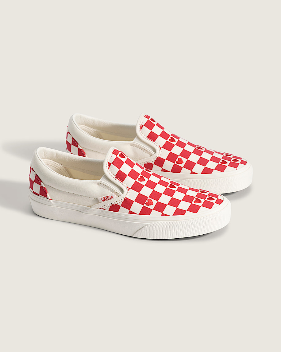 klassisk slip-on-sko med rutmönster