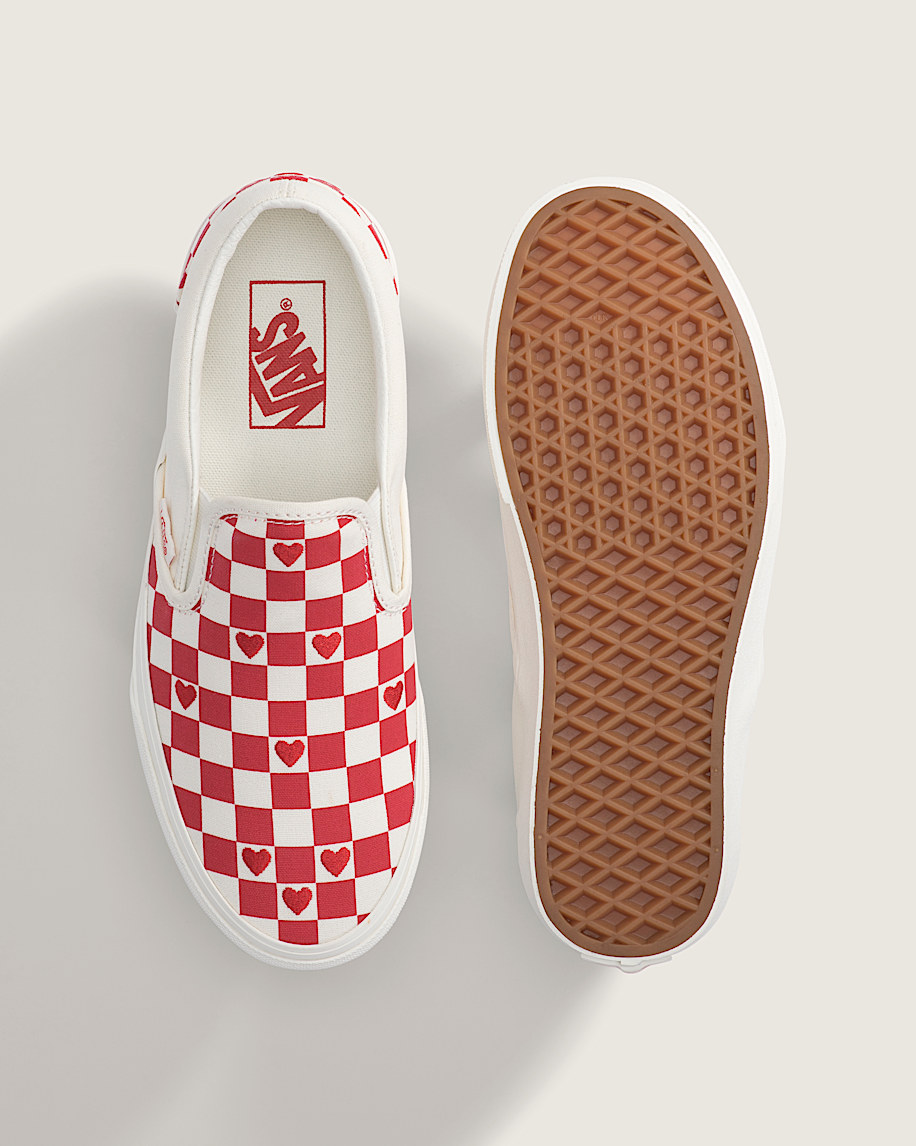 klassisk slip-on-sko med rutmönster