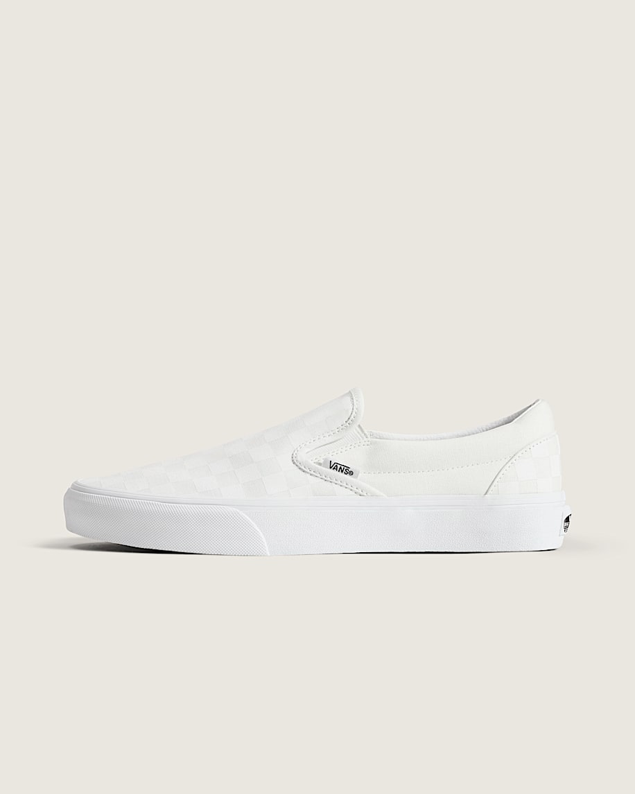 klassisk slip-on-sko med rutmönster