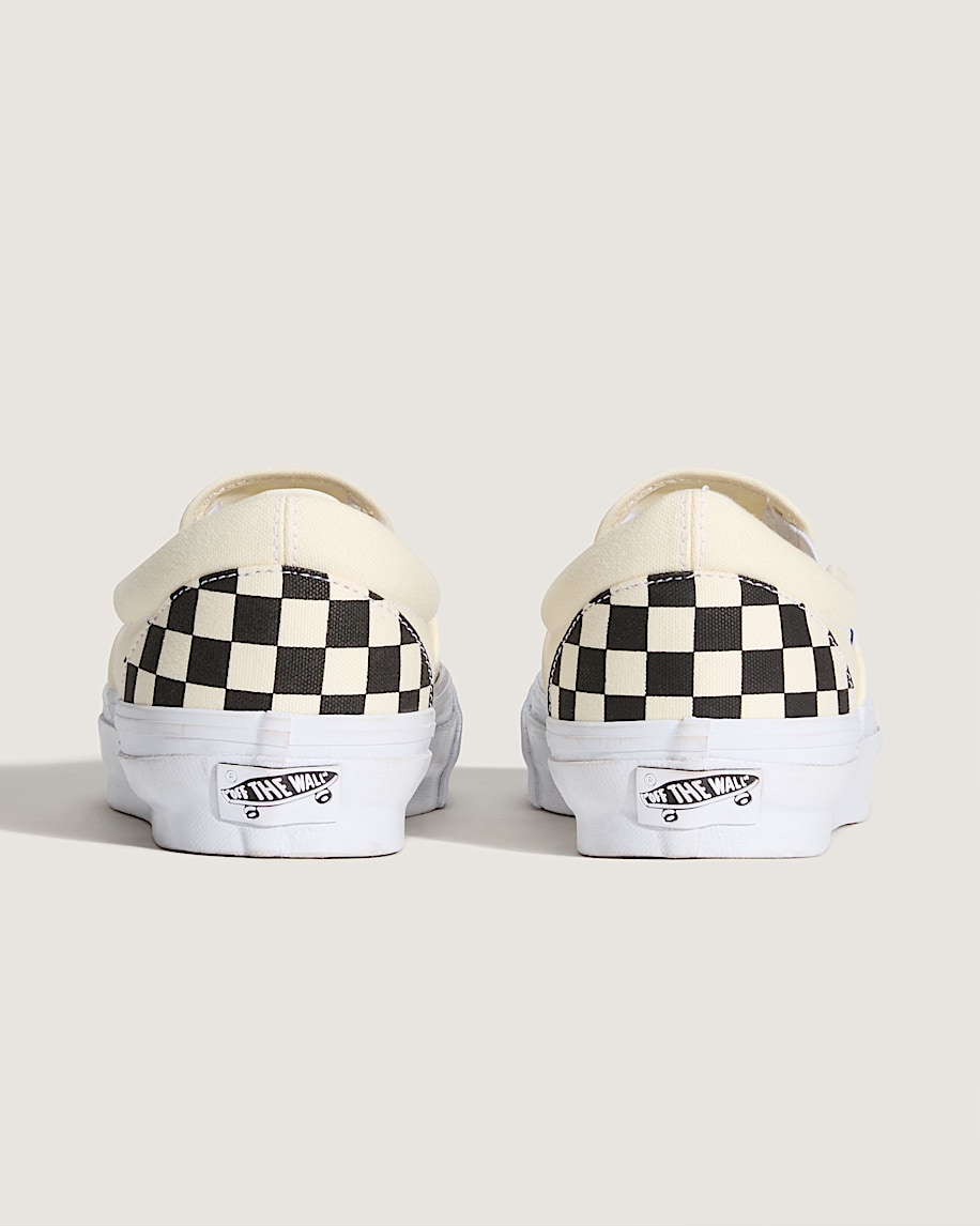premium klassisk slip-on-sko i schackrutigt material