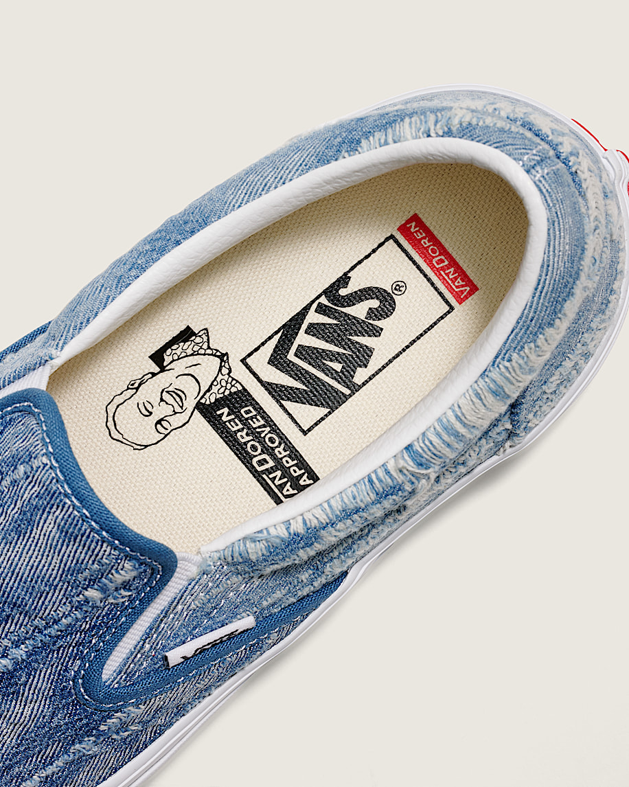 van doren-godkända skate slip-on-jeanssko
