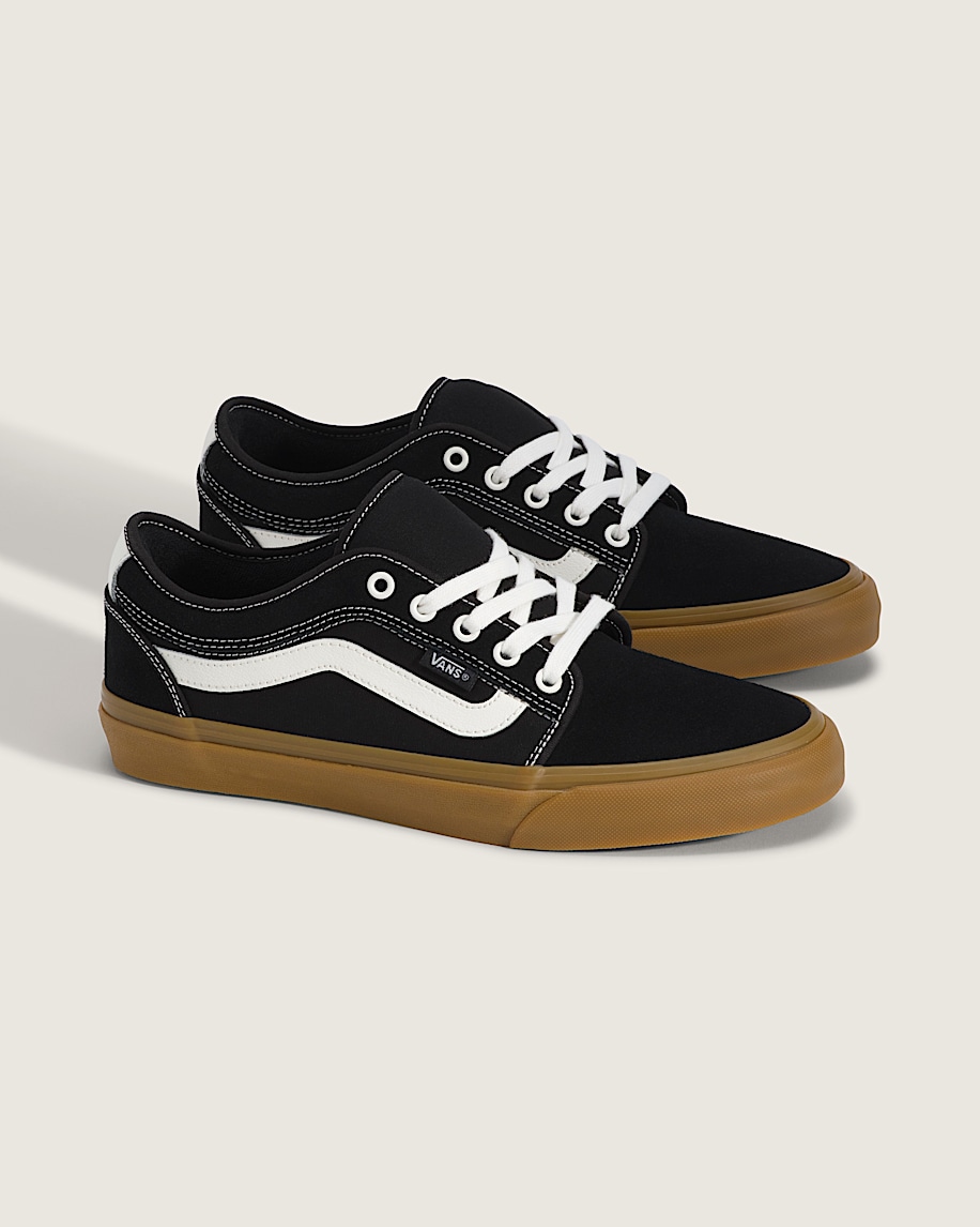 skate chukka låg sidostripig gummi sko