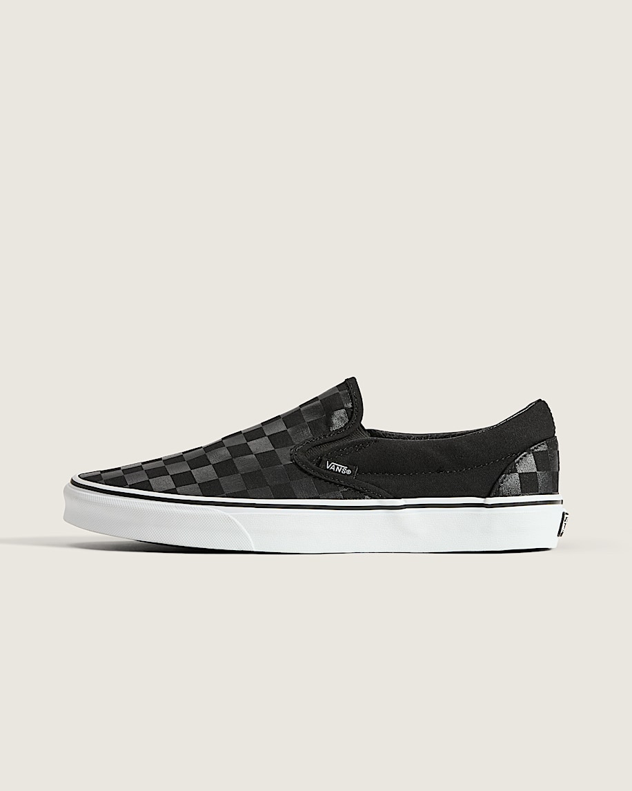klassisk slip-on-sko med rutmönster