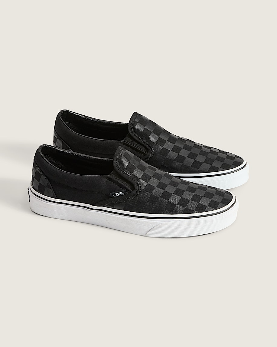 klassisk slip-on-sko med rutmönster