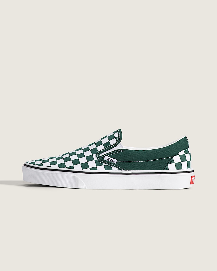 klassisk slip-on-sko med rutmönster