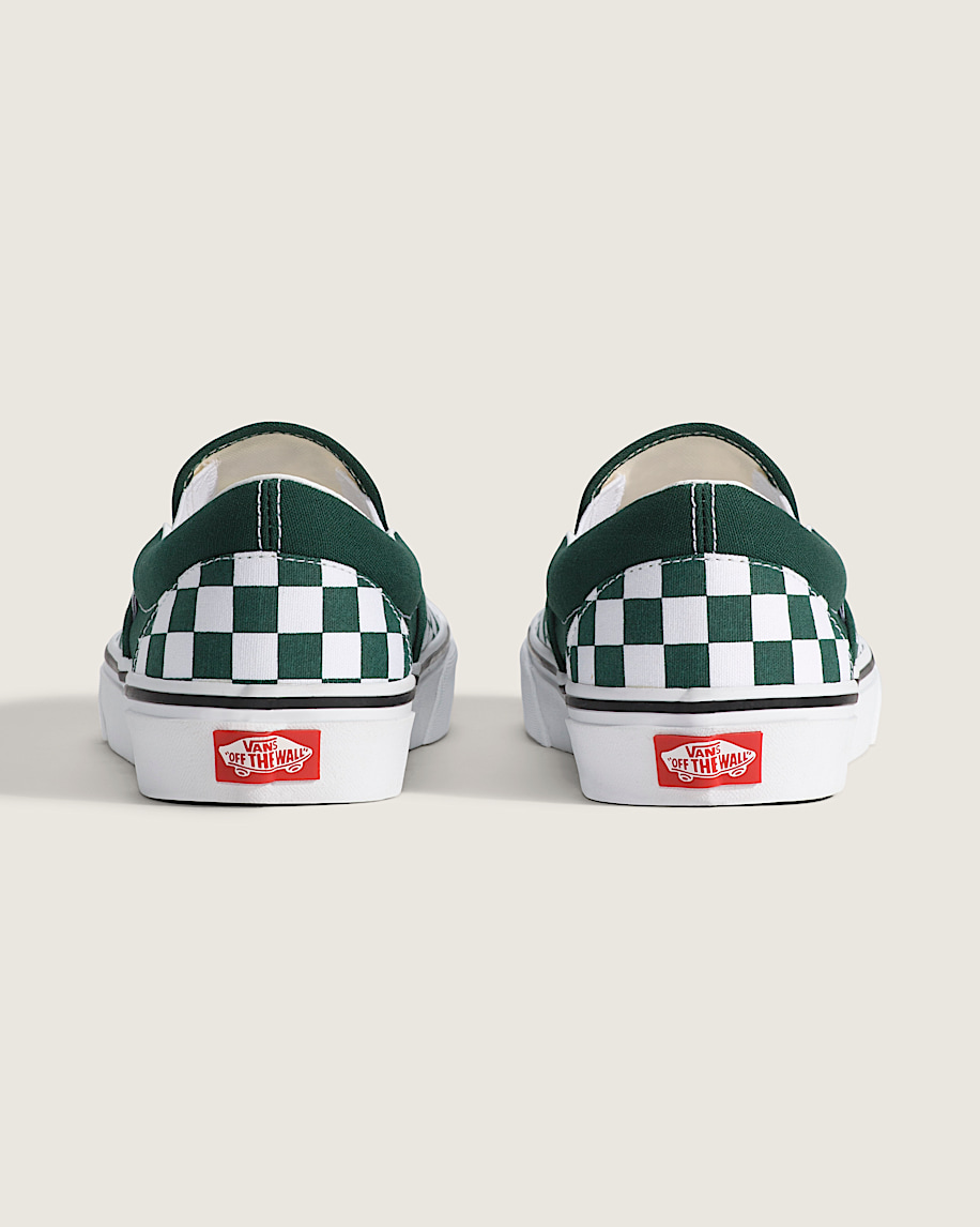 klassisk slip-on-sko med rutmönster