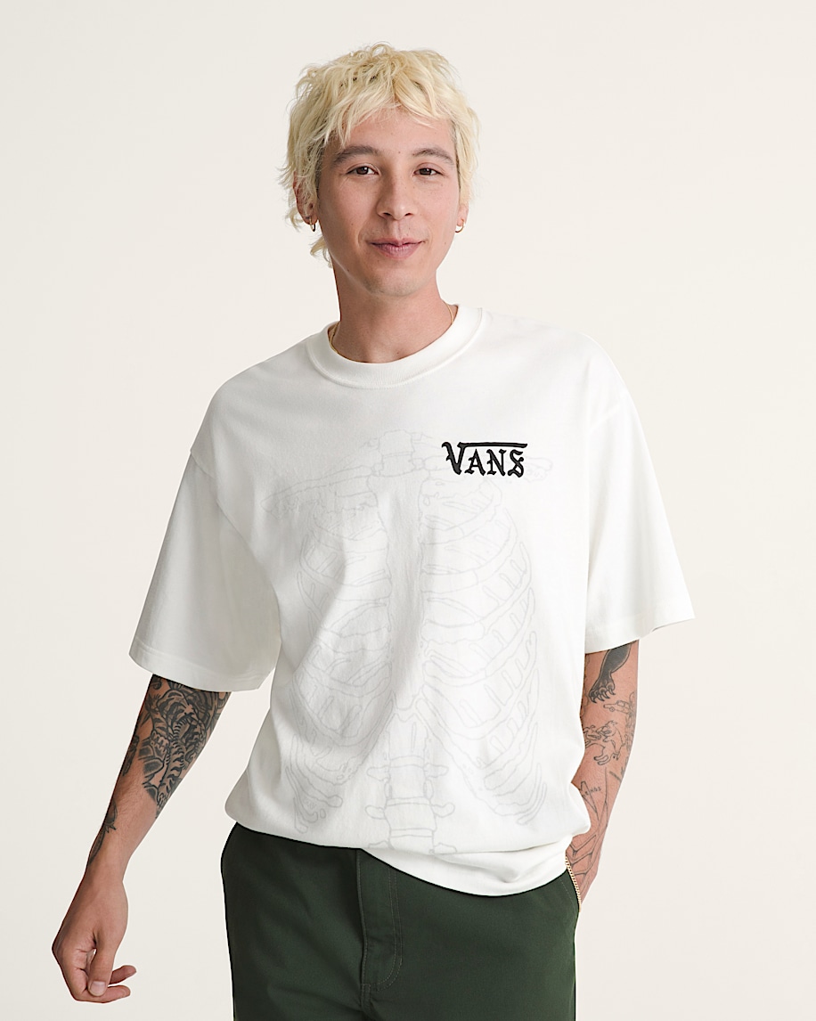 vändbar t-shirt med bröstkorg